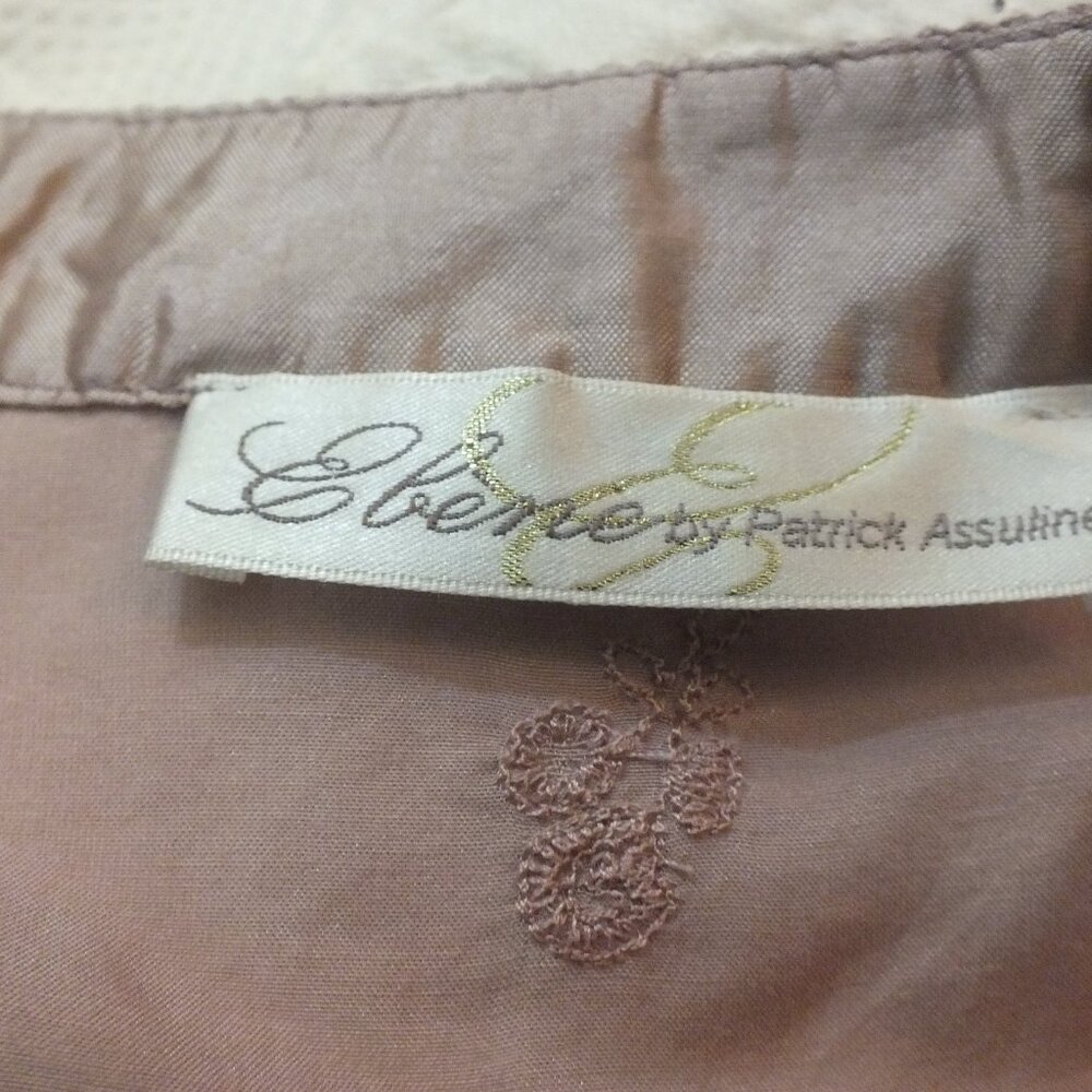 Vintage Embroidered Romantic Long Sleeve Top in Lilac with Beaded Belt by Patric - Picture 12 of 14